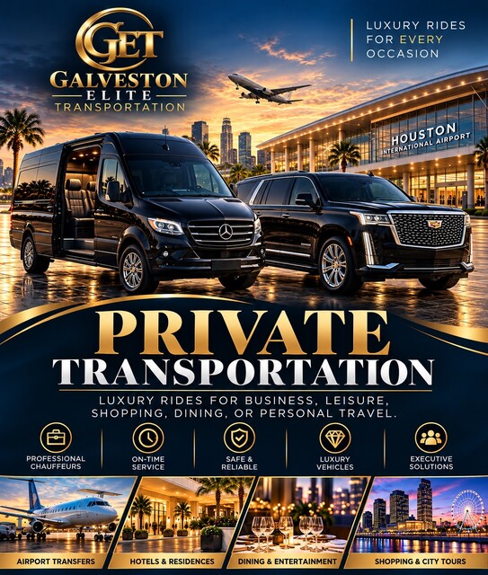 Private black Sprinter and Escalade transportation near Houston